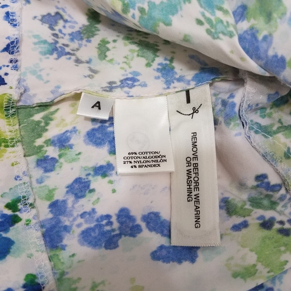 Ann Taylor Blue and Green Peplum Sleeveless Top 8 - Picture 6 of 12